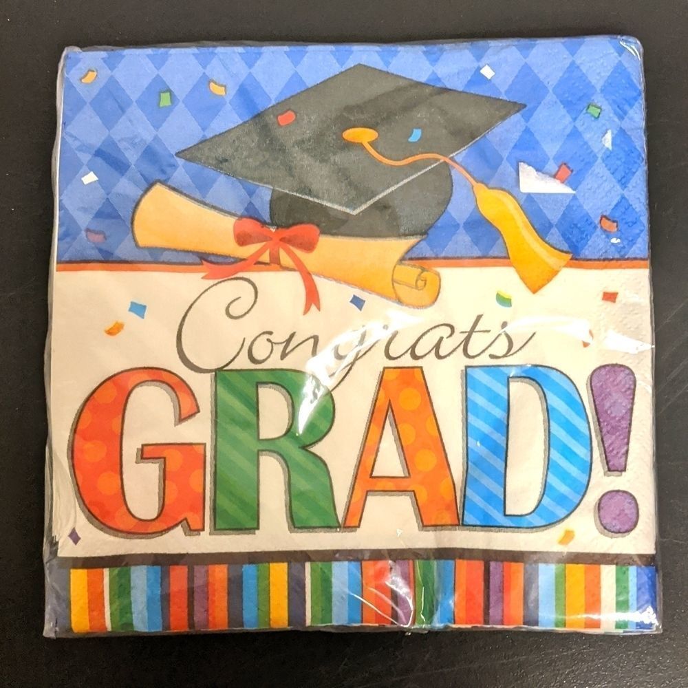 Congrats Grad Graduation Party Napkins